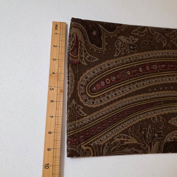 Lauren Ralph Lauren Brown Paisley Cotton Stretch Straight Leg Pants Womens 14 - Picture 12 of 12